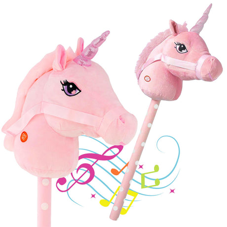 Pink Hobby Horse Unicorn by The Magic Toy Shop - UKBuyZone