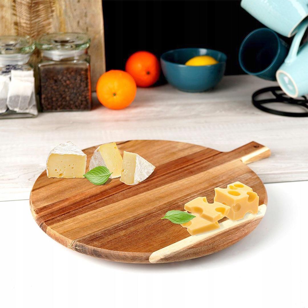 "Wooden cutting board with cheese and herb" - UKBuyZone