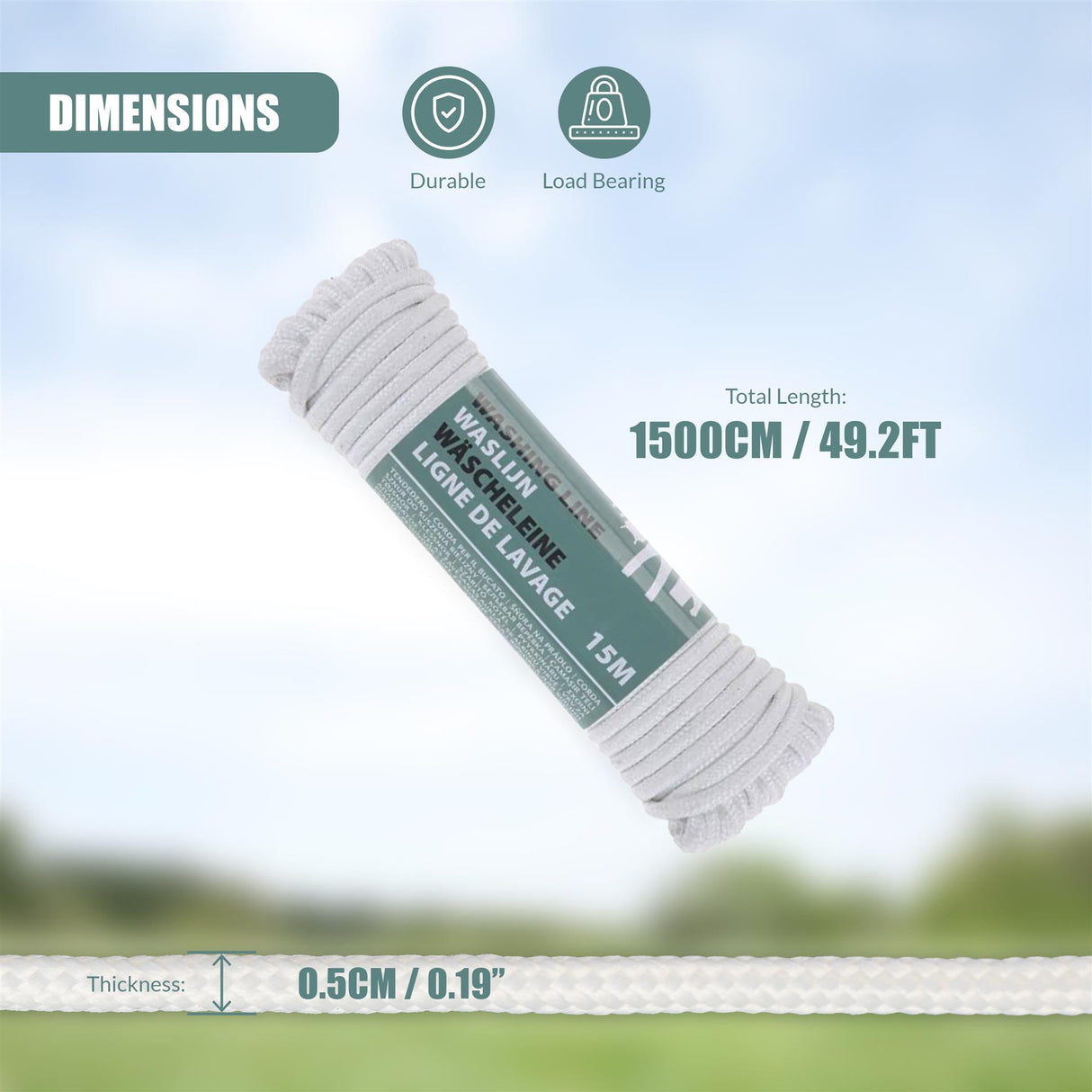 Clothes Line 15m by GEEZY - UKBuyZone