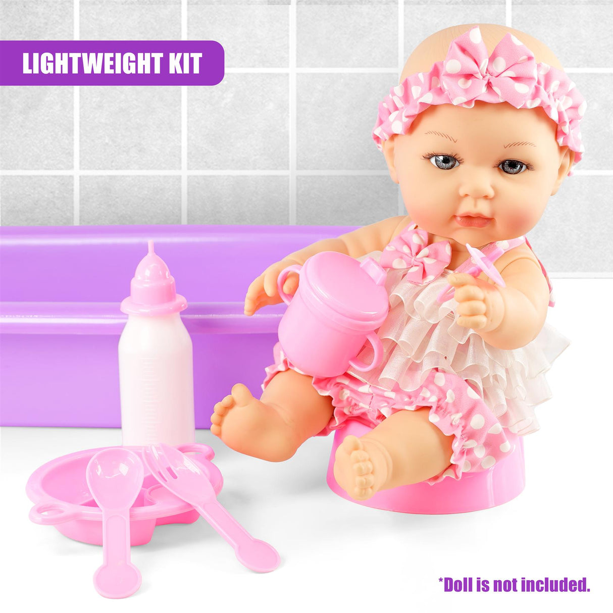 Baby Doll Bath Set with Accessories by BiBi Doll - UKBuyZone