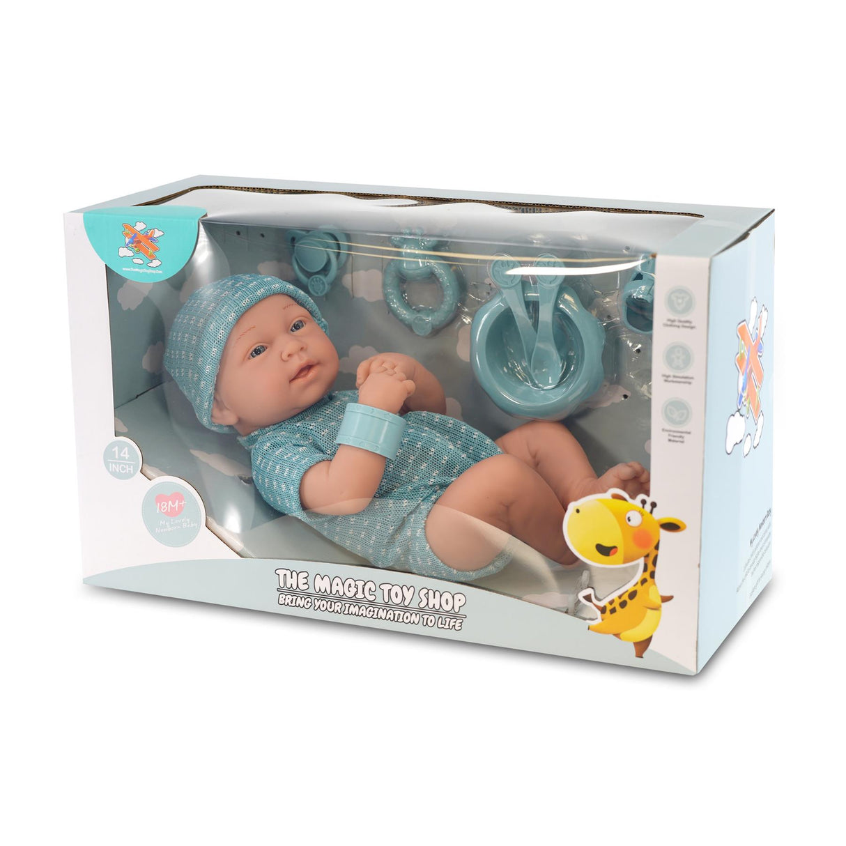 BiBi Doll Newborn Boy & Accessories (35 cm / 14") by The Magic Toy Shop - UKBuyZone