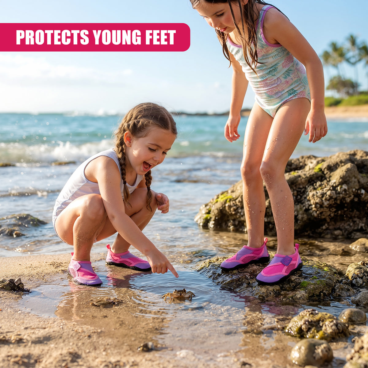 Pink Neoprene Aqua Shoes