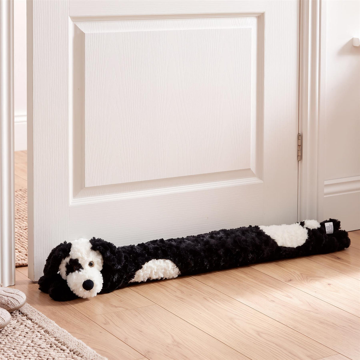 Novelty Black Dog Draught Excluder for Doors