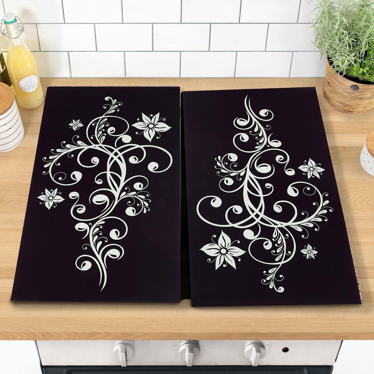 Black Glass Cutting Boards by Geezy - UKBuyZone