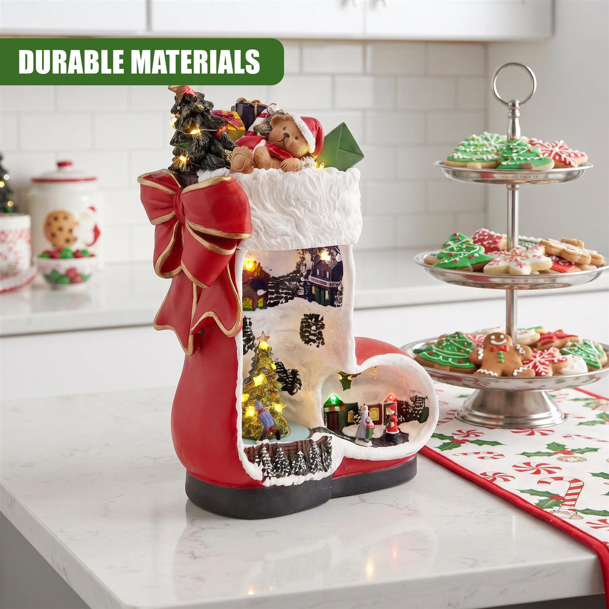 Animated Christmas Boot Ornament