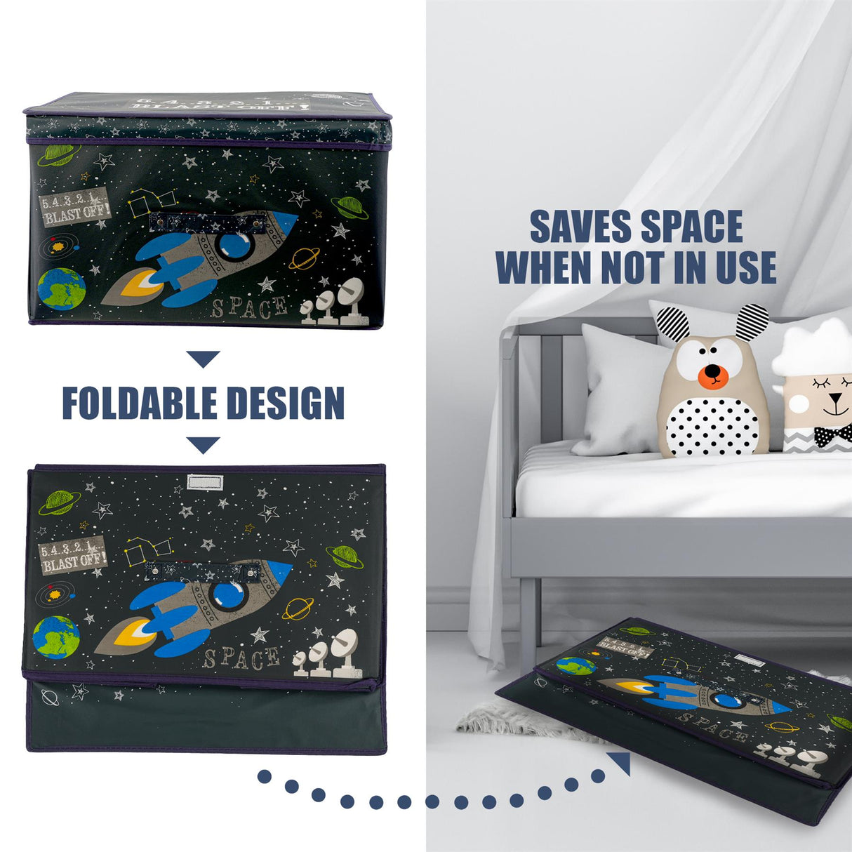 Blast Off Large Storage Box by The Magic Toy Shop - UKBuyZone