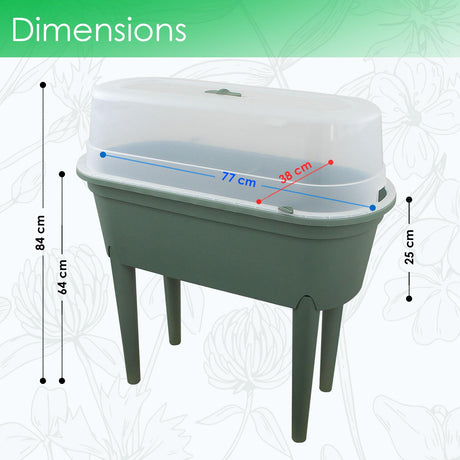 Green Raised Garden Bed Planter With Lid and Legs by Geezy - UKBuyZone