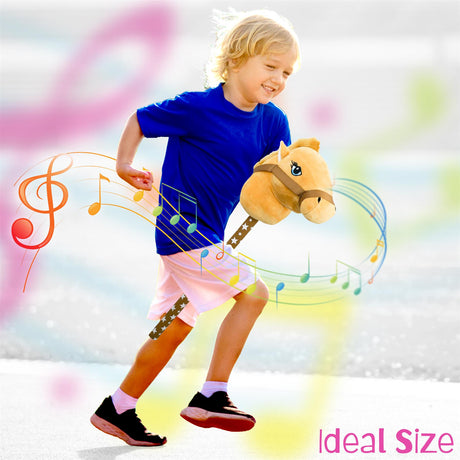 Kids Brown Hobby Horse With Sounds by The Magic Toy Shop - UKBuyZone
