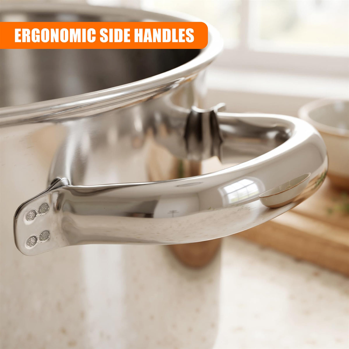 Stainless Steel Stock Pot with Lid - 11.5 L
