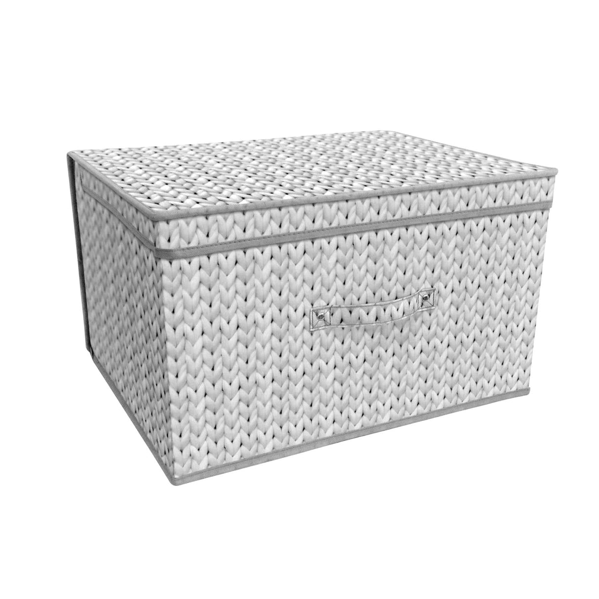 Knit Grey Large Storage Box by GEEZY - UKBuyZone