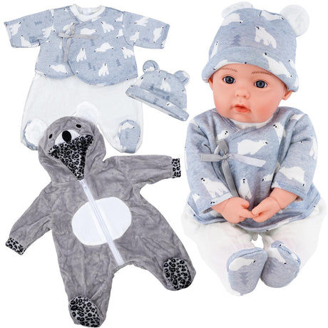 BiBi Outfits - Set of Two Doll Clothes (Polar Bear & Koala) (50 cm / 20") by BiBi Doll - UKBuyZone
