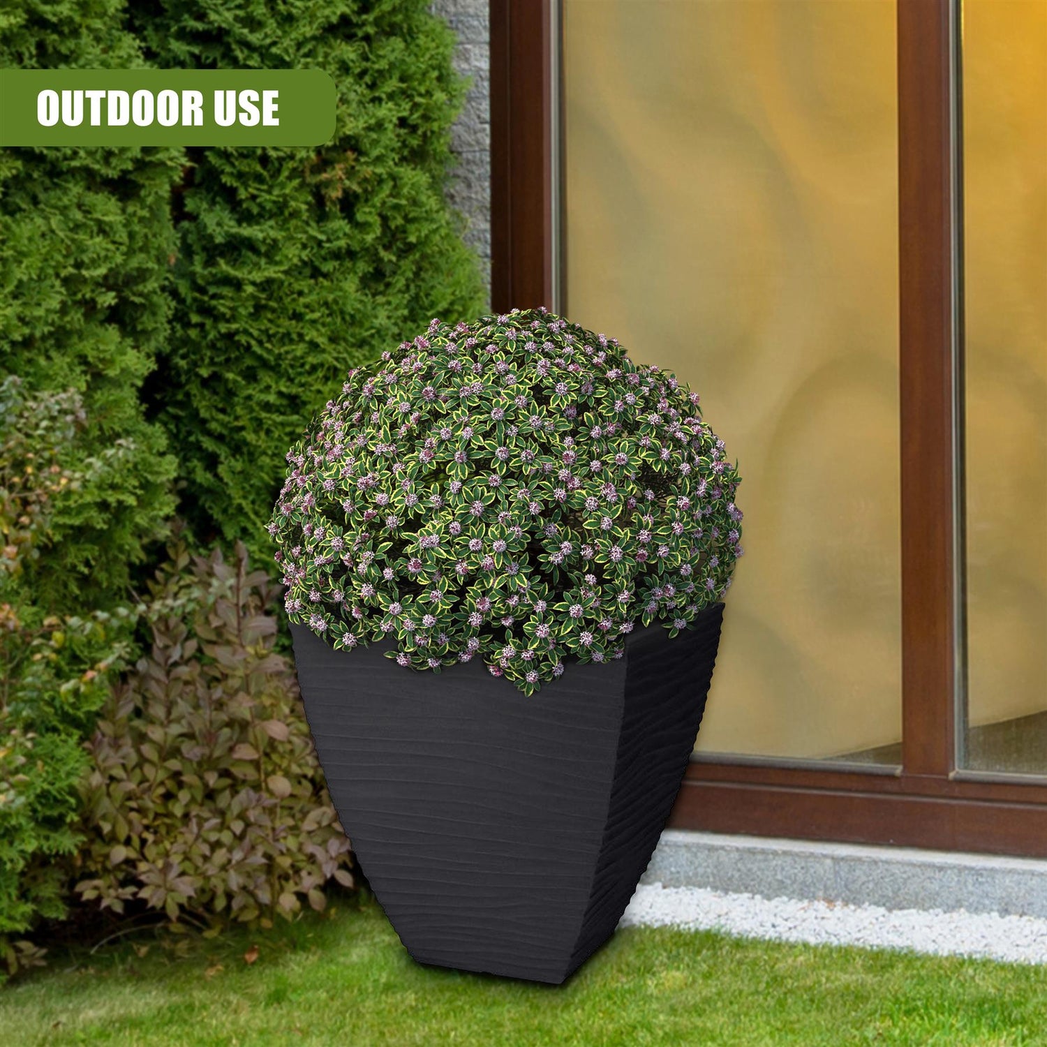 Large Flower Pot - Waves Pattern by GEEZY - UKBuyZone