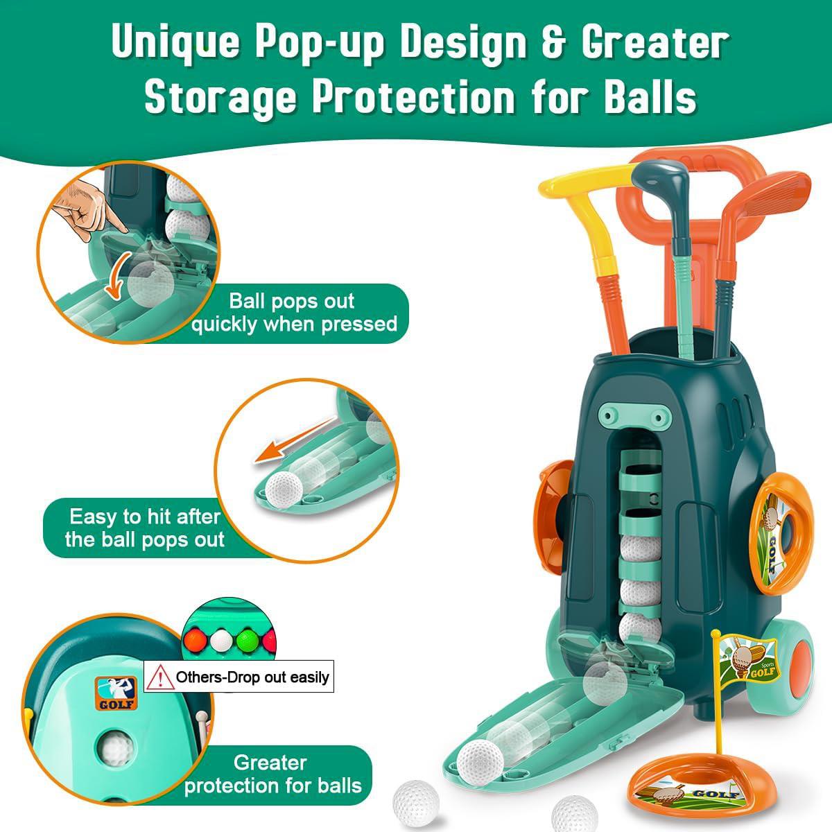 Kids Golf Club Set Indoor Outdoor Sports Toy by The Magic Toy Shop - UKBuyZone