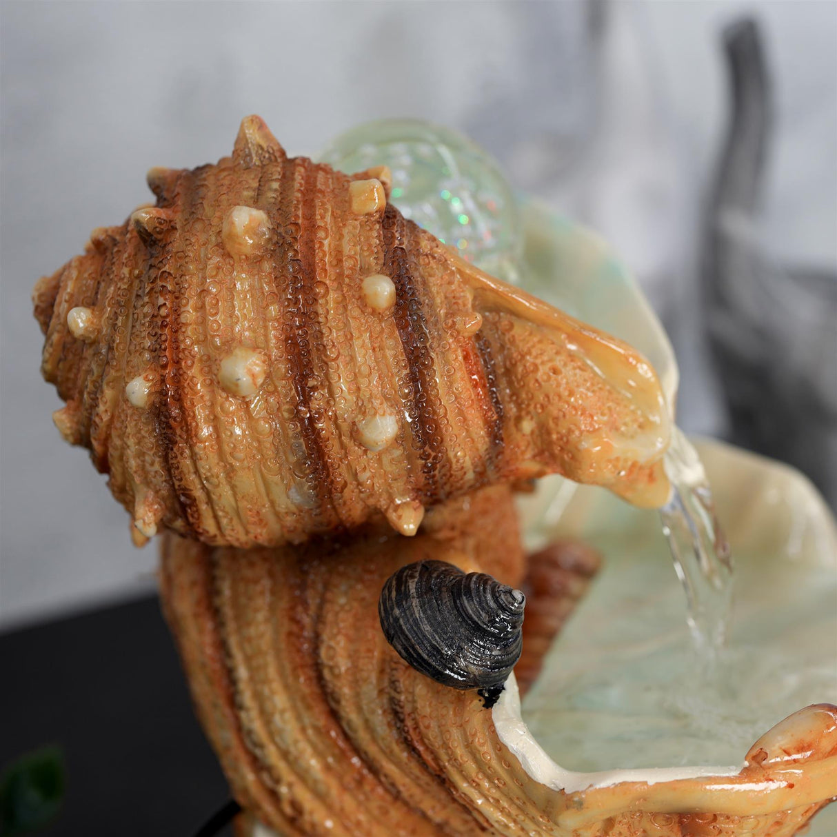 Clam Shell Water Feature Indoor With LED by GEEZY - UKBuyZone