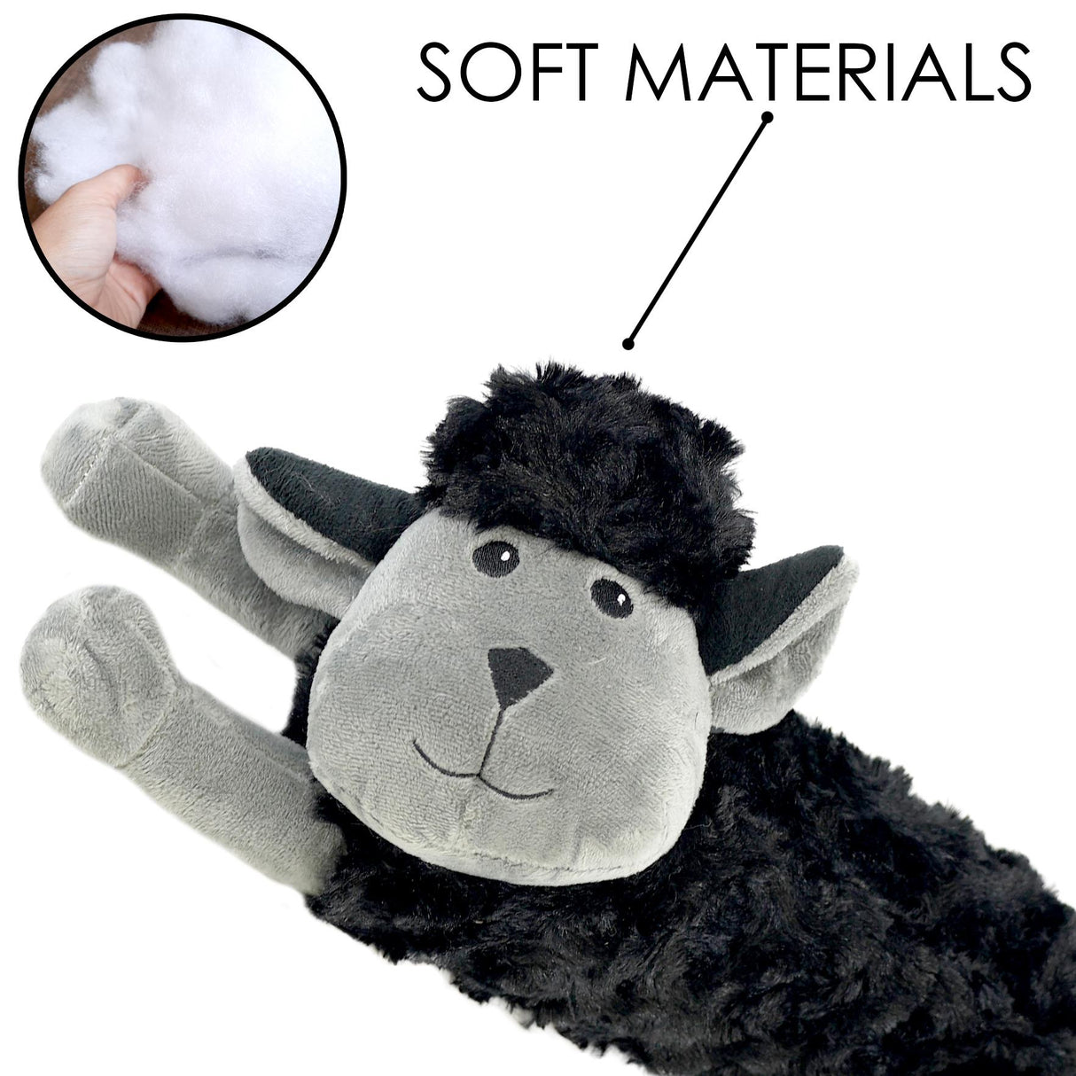 Novelty Black Sheep Draught Excluder for Doors by The Magic Toy Shop - UKBuyZone