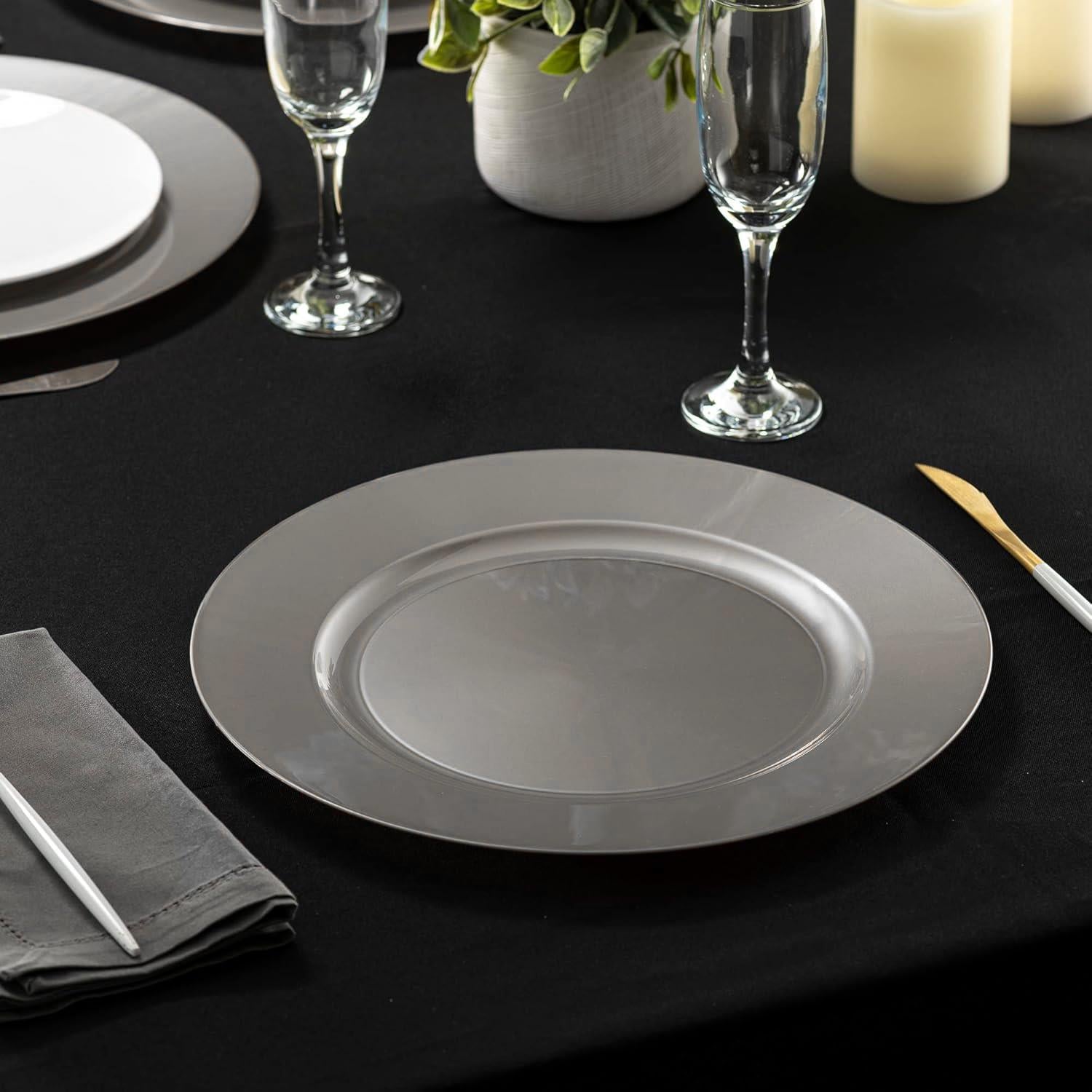 Metallic Charger Plates Set of 4 by GEEZY - UKBuyZone