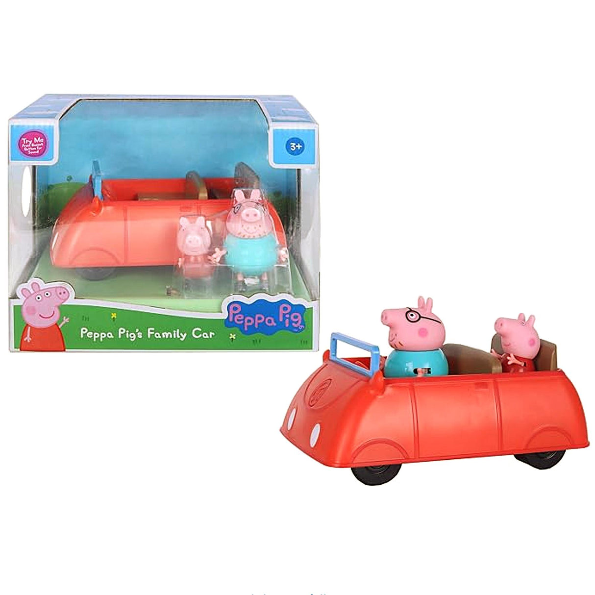 Peppa's Family Red Car Toy Set
