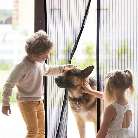 Magnetic Insect Door Screen Black by GEEZY - UKBuyZone