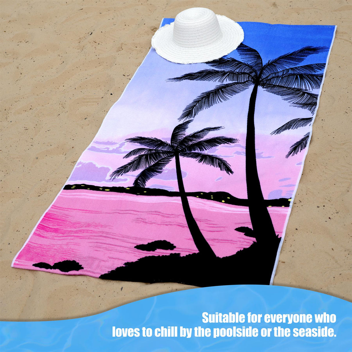 Sunset Design Large Towel by Geezy - UKBuyZone