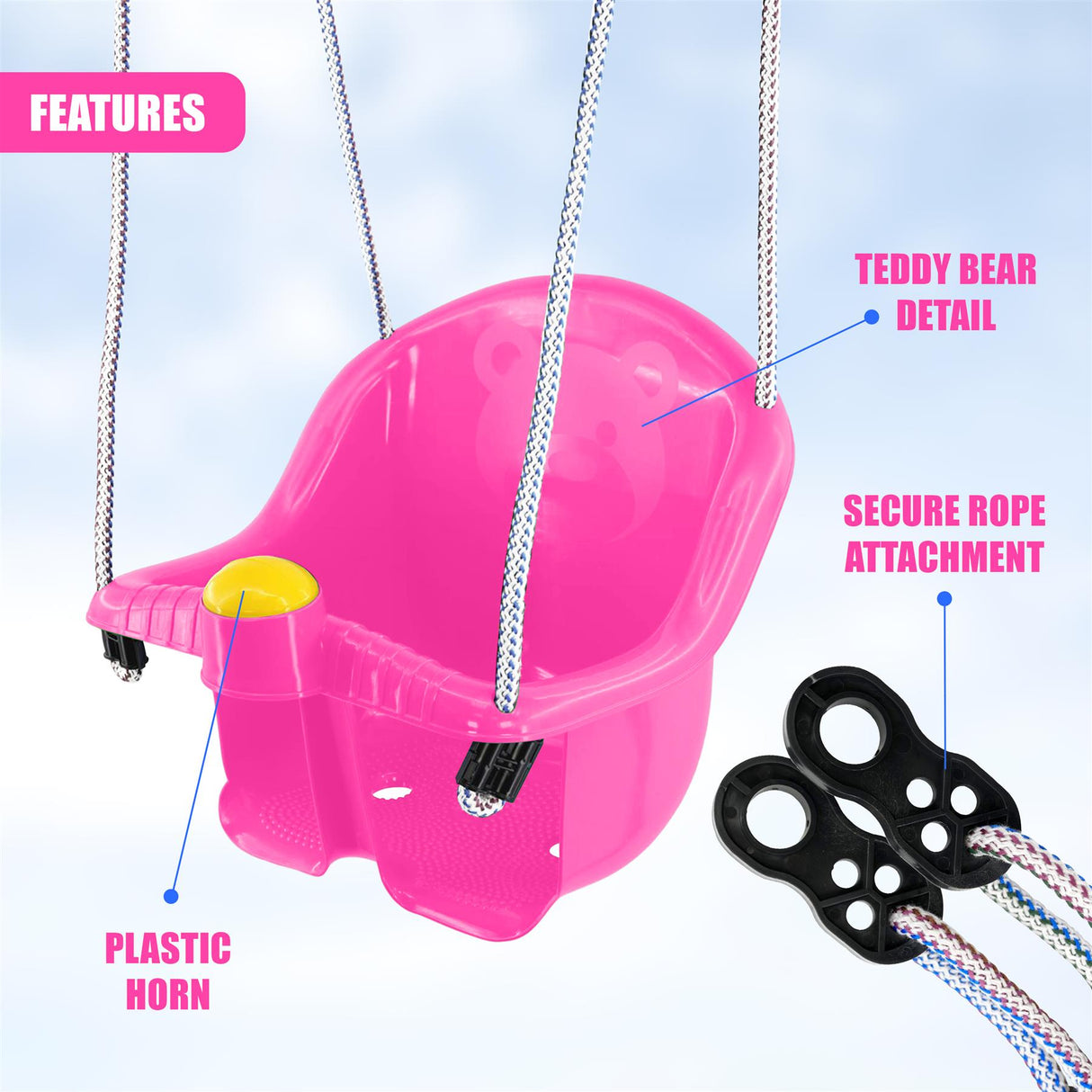 Toddler Safety Swing Seat with Adjustable Ropes by The Magic Toy Shop - UKBuyZone