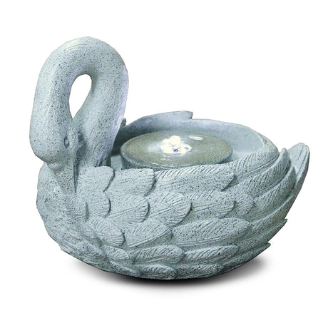 Swan Design Water Feature Outdoor With LED by GEEZY - UKBuyZone