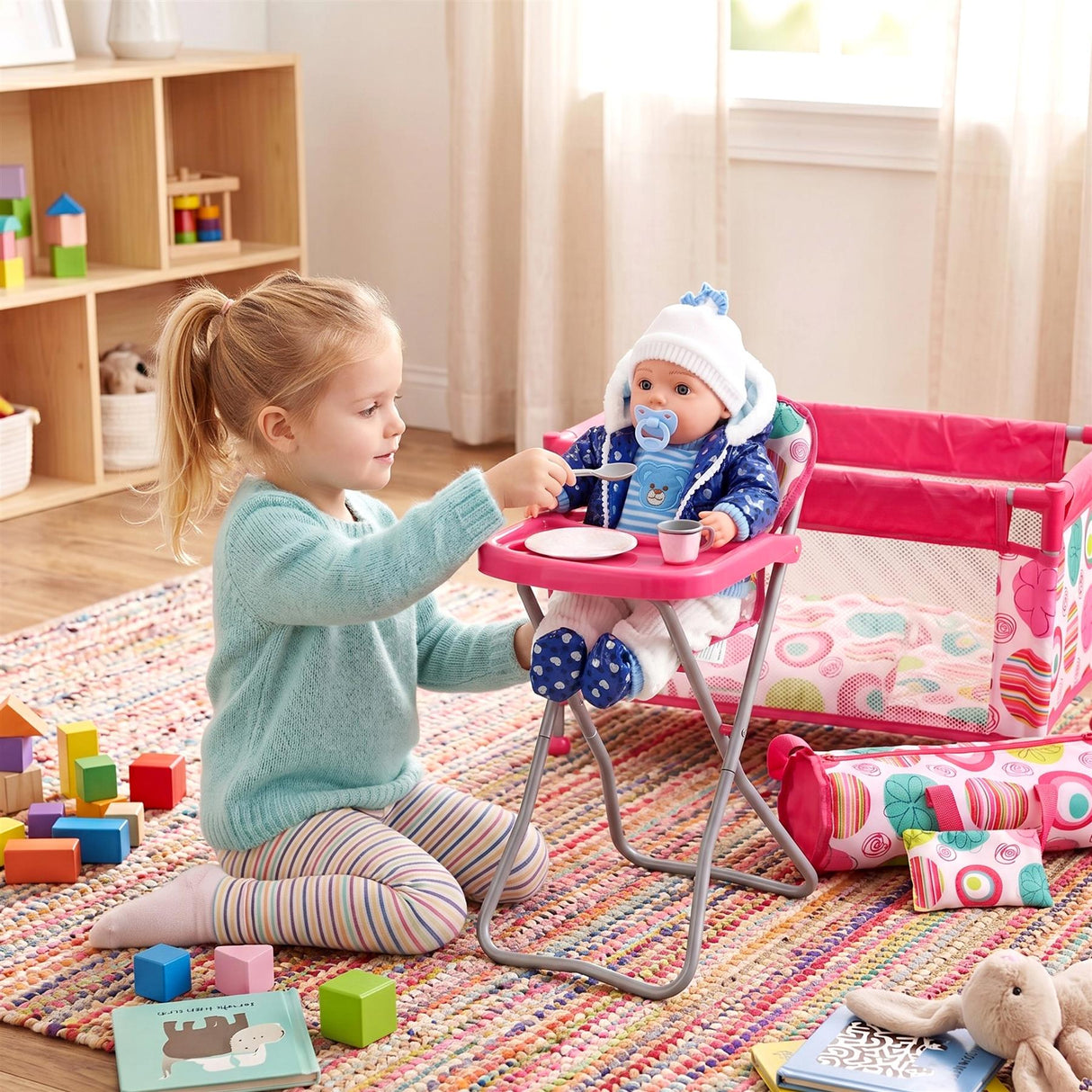 BiBi Travel High Chair and Cot Set with Carry Bag