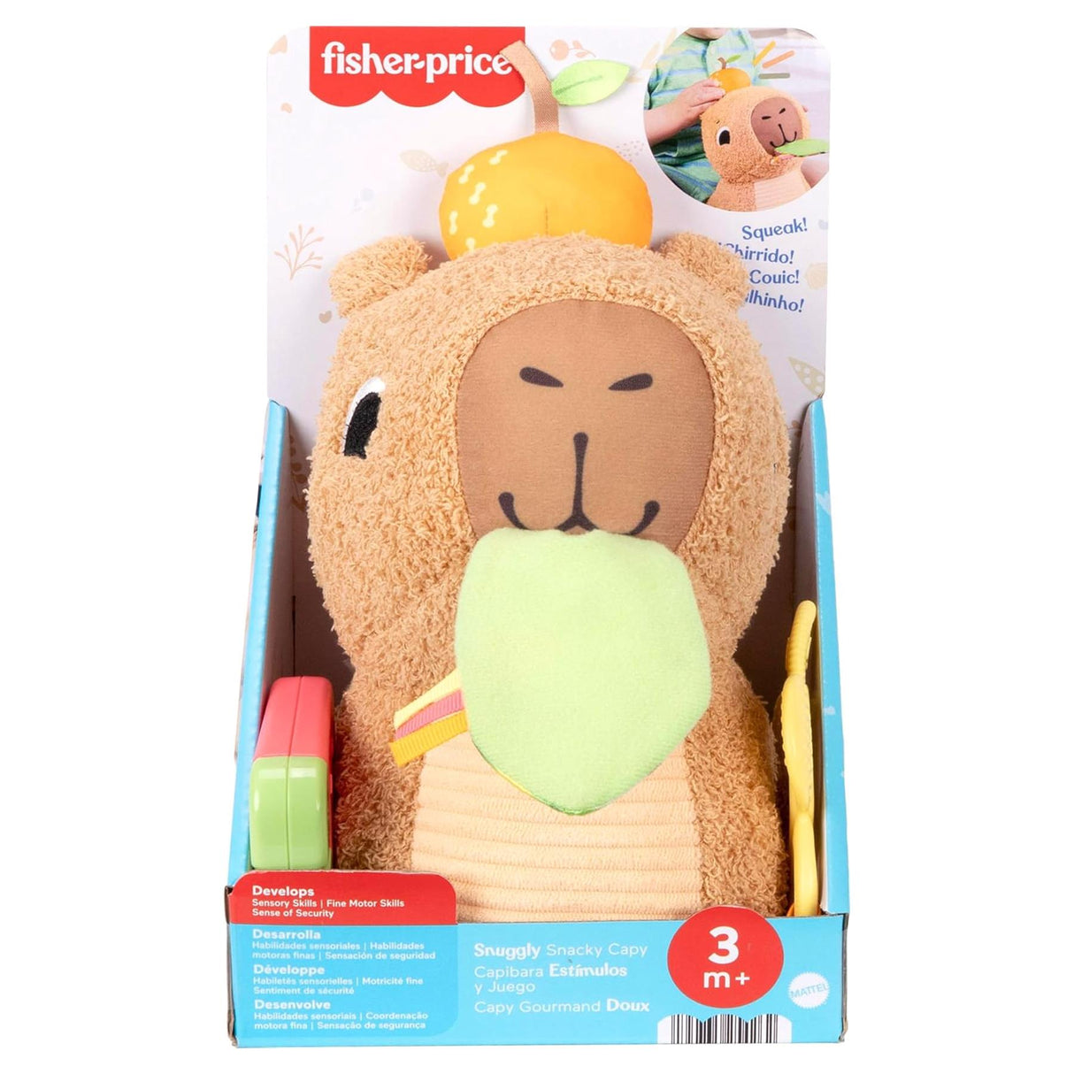 Fisher-Price Snuggly Snacky Capybara Sensory Plush