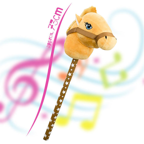 Kids Brown Hobby Horse With Sounds by The Magic Toy Shop - UKBuyZone