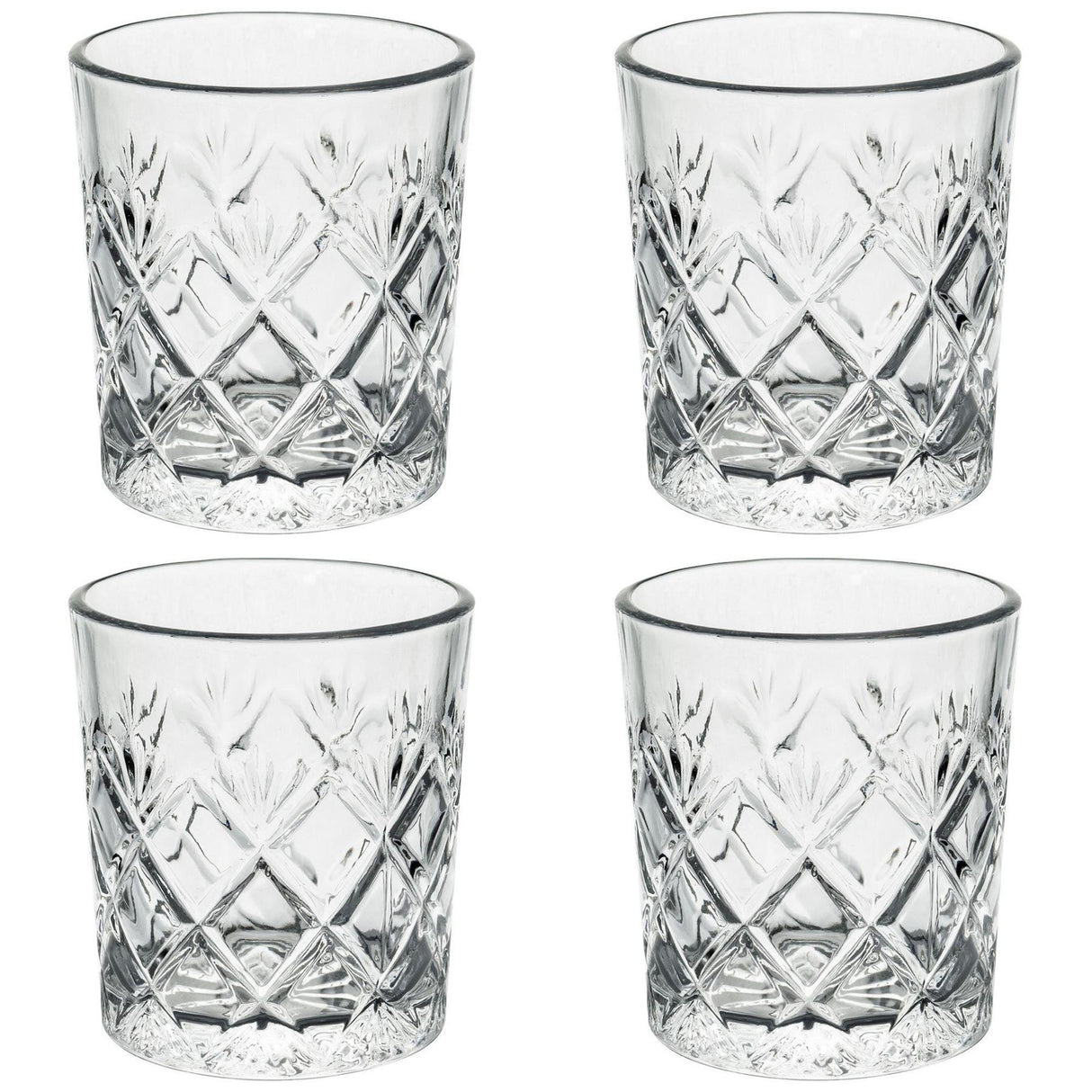 Set of 4 230ML Whisky Drinking  Glasses by GEEZY - UKBuyZone
