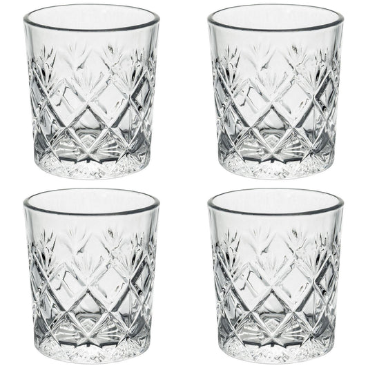 Set of 4 230ML Whisky Drinking  Glasses by GEEZY - UKBuyZone