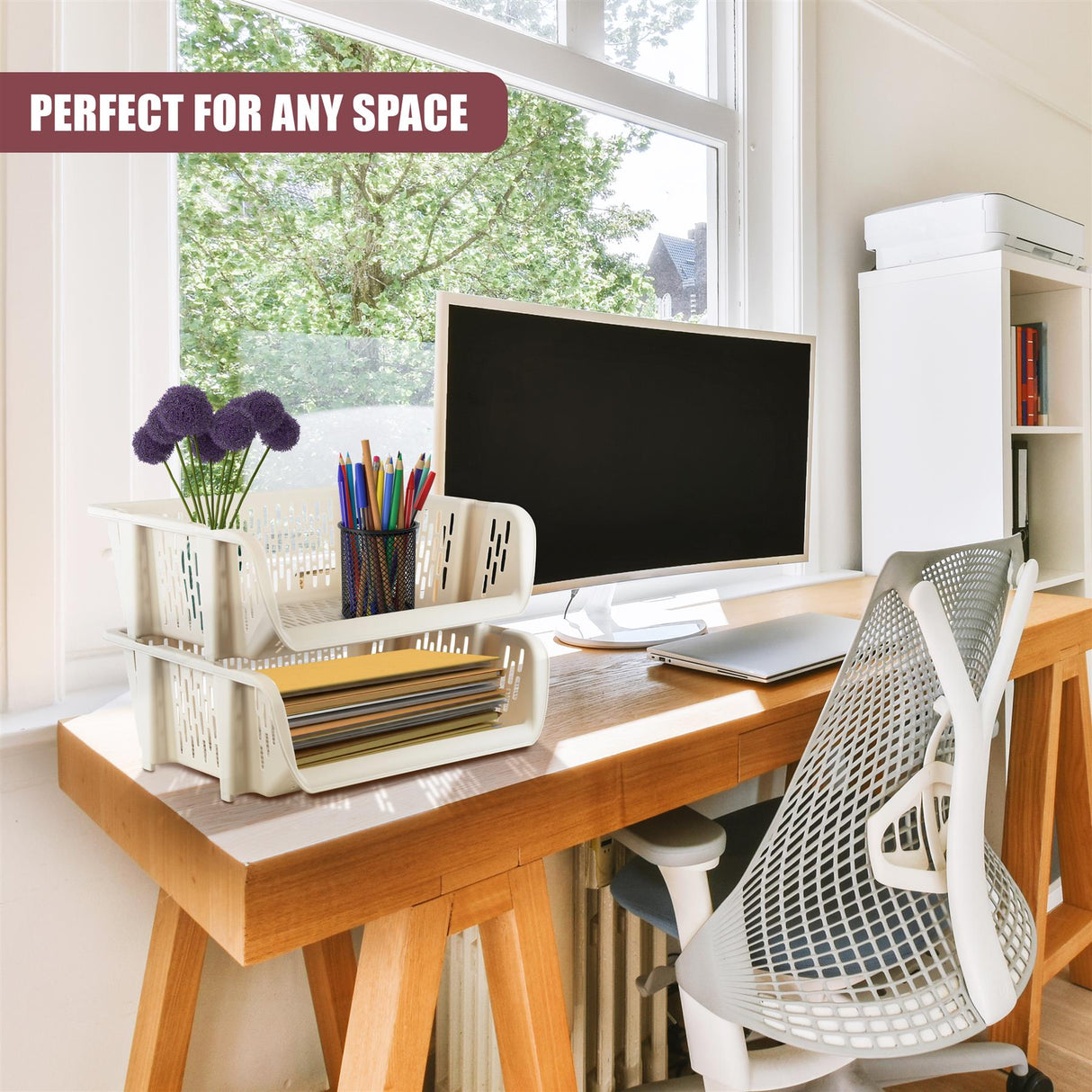 Stackable Storage Baskets Set of 4 by GEEZY - UKBuyZone