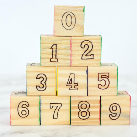 Wooden Block Set ABC 123 Number Block Set by MTS - UKBuyZone