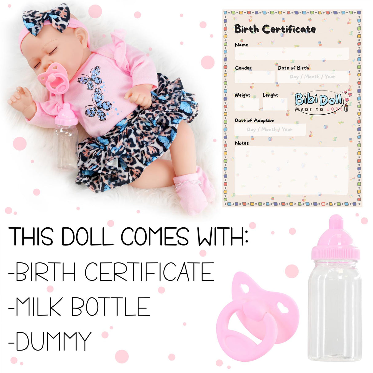 BiBi Reborn Doll Sleeping Girl "Bella" (43 cm / 17") by BiBi Doll - UKBuyZone