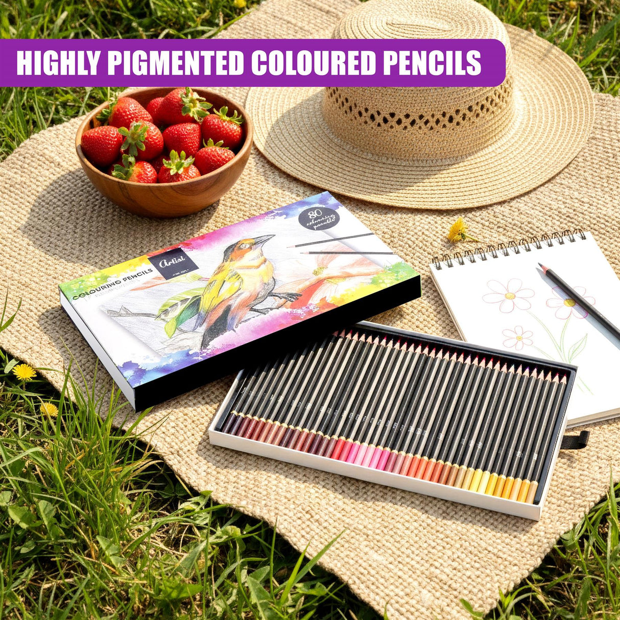 80 Colouring Pencils Set