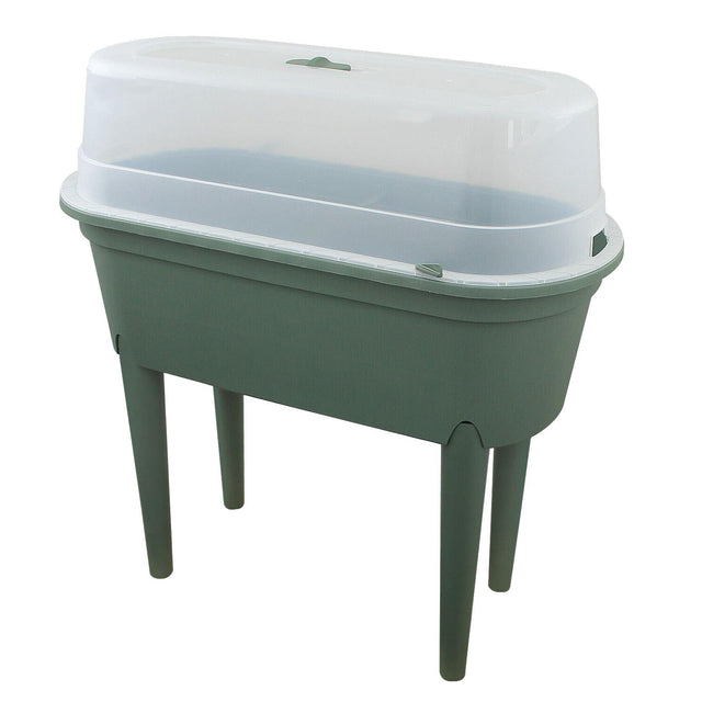 Green Raised Garden Bed Planter With Lid and Legs by Geezy - UKBuyZone