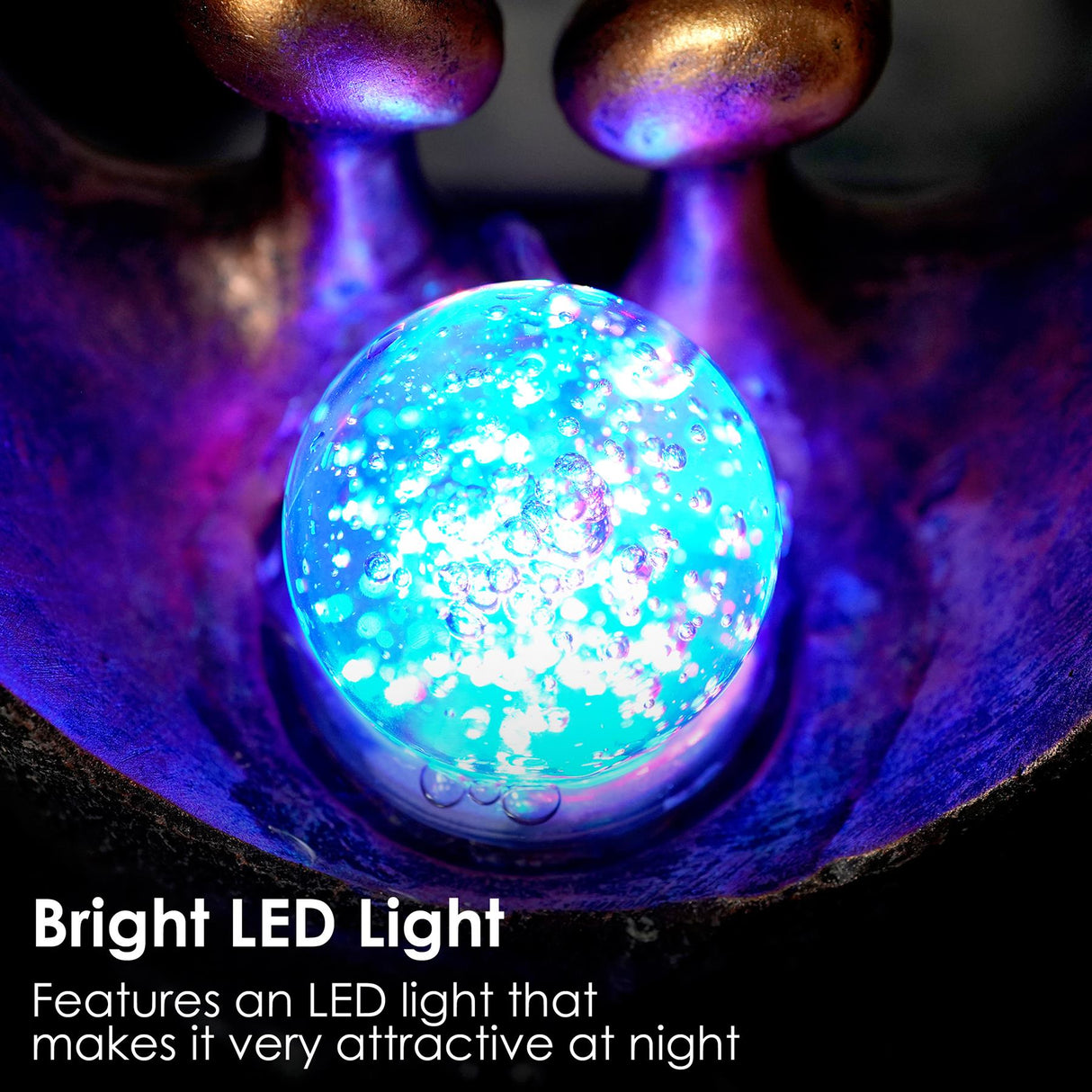 Heart Water Feature Indoor With LED by GEEZY - UKBuyZone