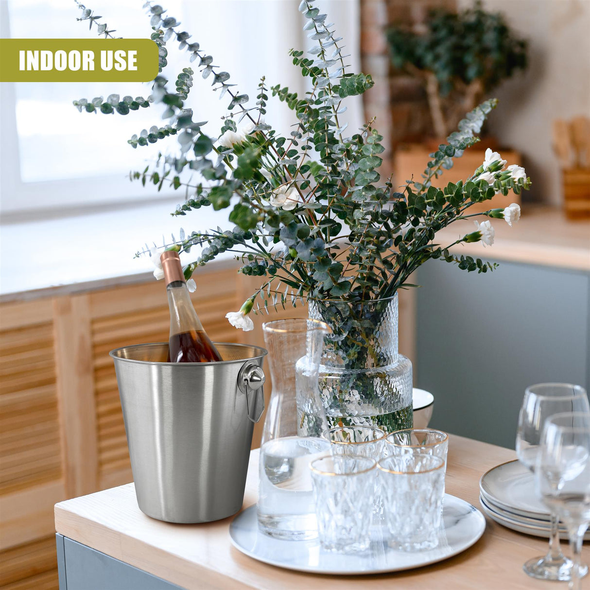 Wine Bucket Brushed Finish by Geezy - UKBuyZone