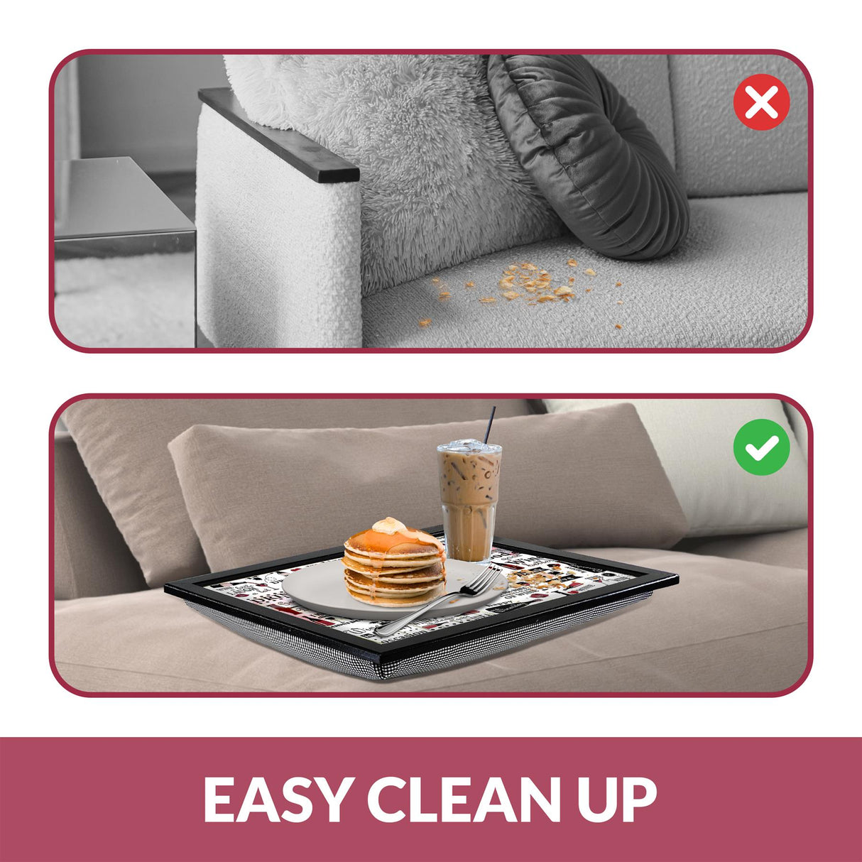 Wine Design Tray With Bean Bag Cushion by Geezy - UKBuyZone