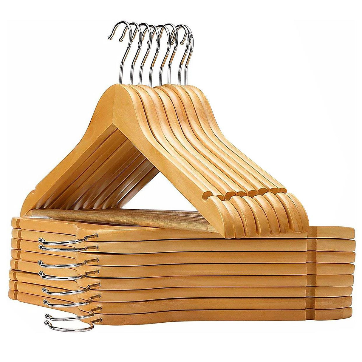 Wooden Coat Hangers by GEEZY - UKBuyZone