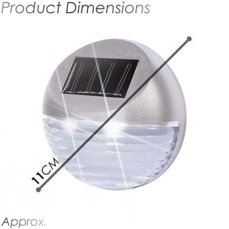10 x Solar LED Fence Lights Silver by GEEZY - UKBuyZone
