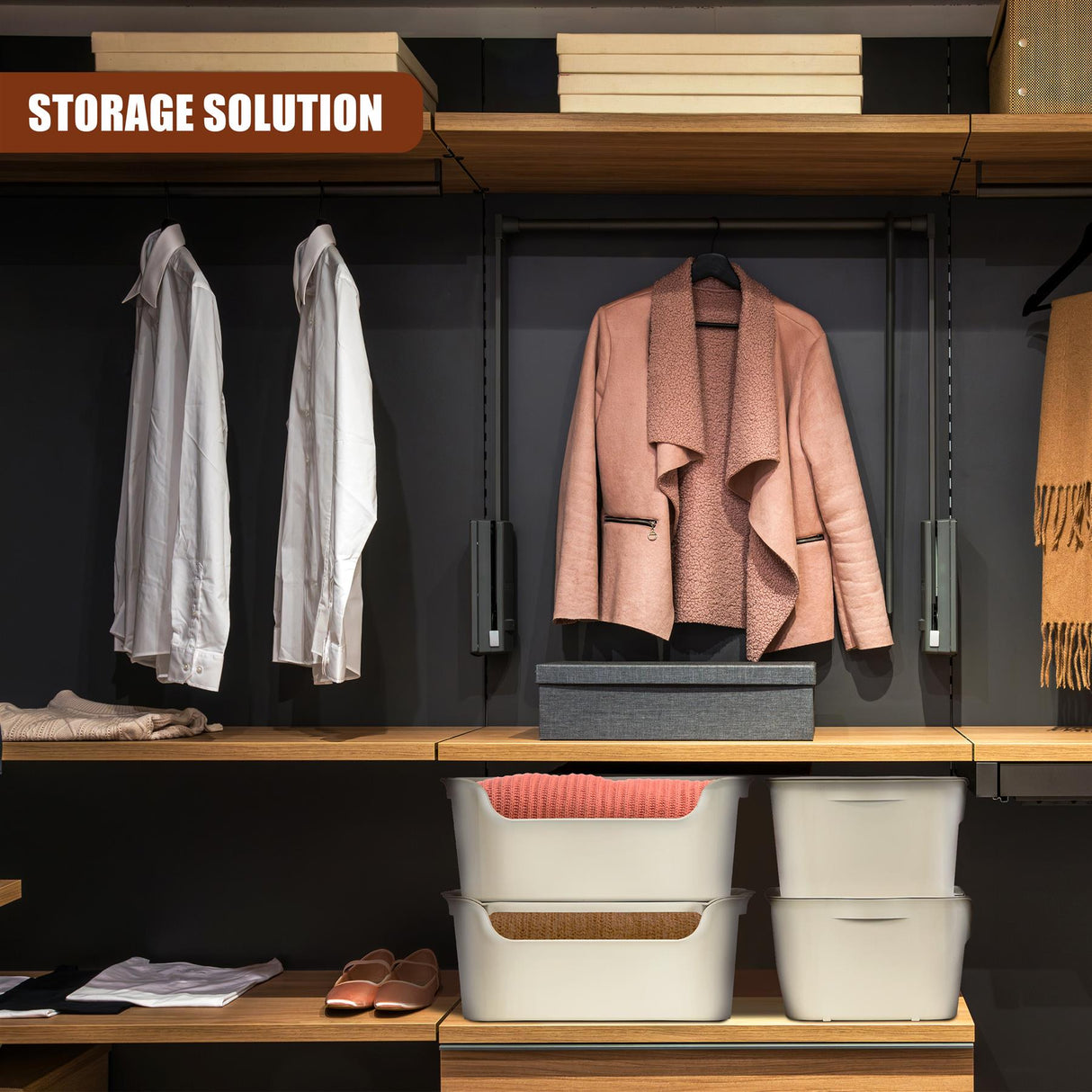 Storage Boxes with Lids Set of 4 by GEEZY - UKBuyZone