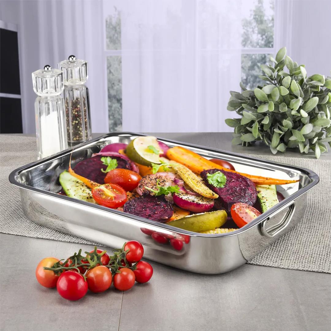 Stainless Steel Oven Roasting Tray by GEEZY - UKBuyZone