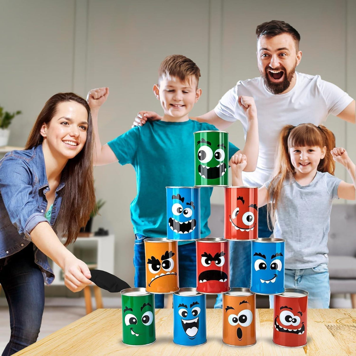 Tin Can Alley Bean Bag Toss Game by The Magic Toy Shop - UKBuyZone