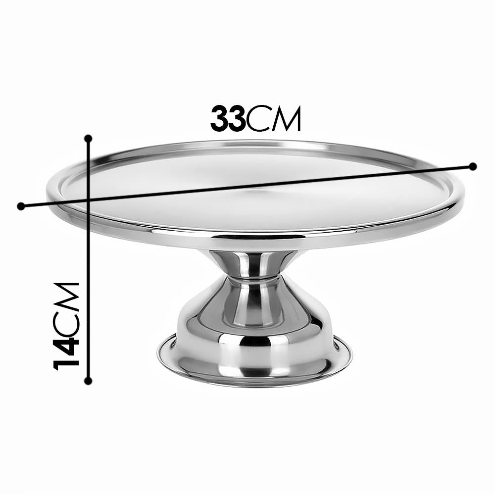 Stainless Steel Cake Stand 33 cm by GEEZY - UKBuyZone