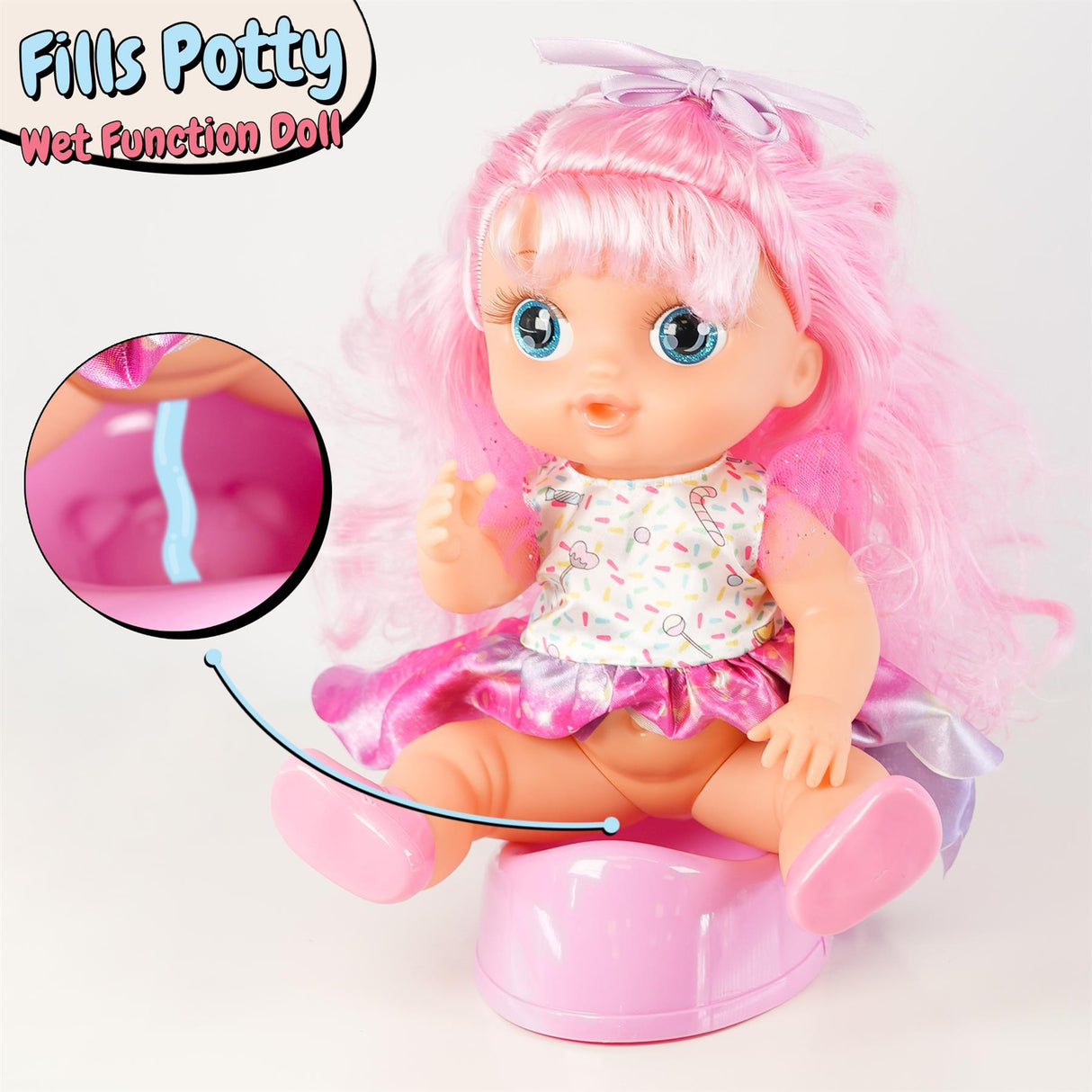 Doll With Big Eyes And Drinking & Wet Functions by BiBi Doll - UKBuyZone