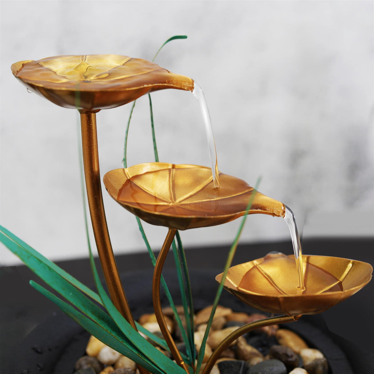 Lotus Water Feature Indoor With LED by GEEZY - UKBuyZone