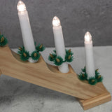 Wooden Candle Bridge With 7 Led Lights by Geezy - UKBuyZone