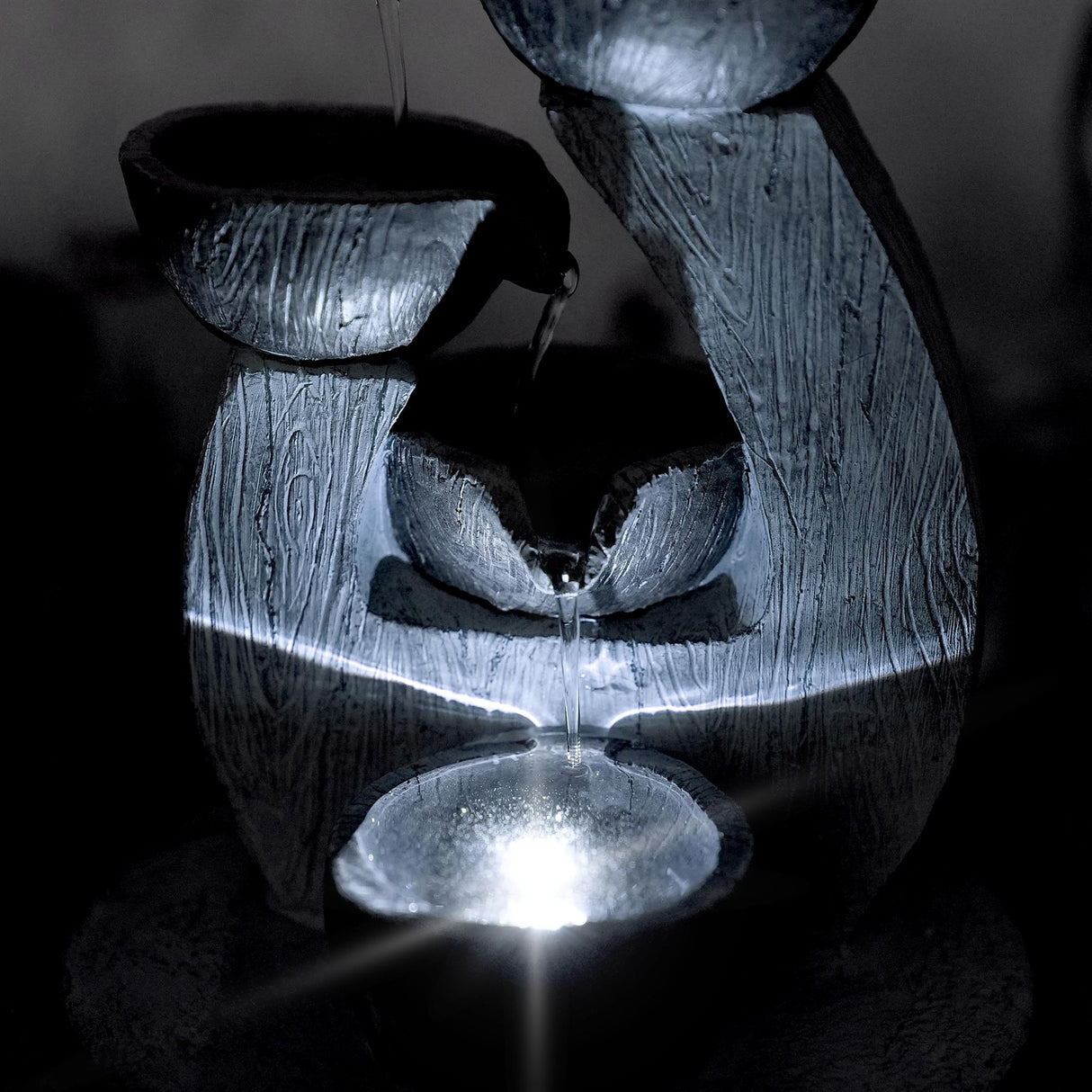 4 Bowls Water Feature Indoor With LED by GEEZY - UKBuyZone