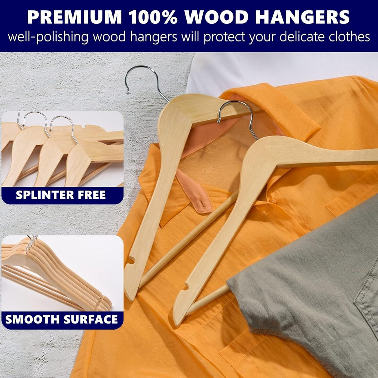 Wooden Coat Hangers by GEEZY - UKBuyZone