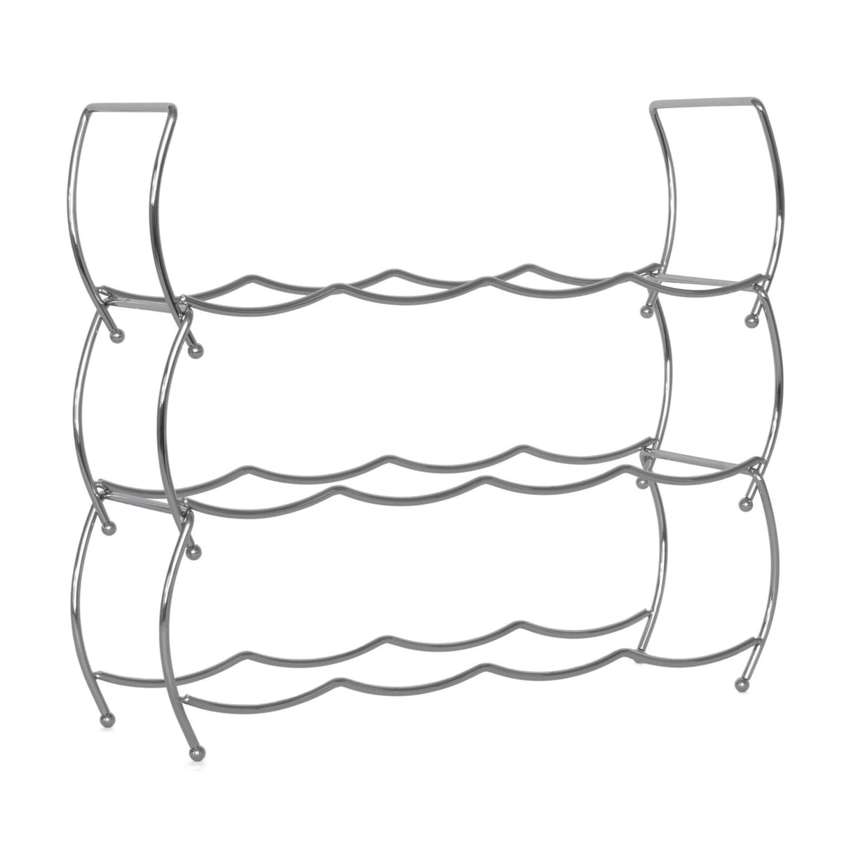 Stackable Chrome Wine Storage Display Rack by MTS - UKBuyZone